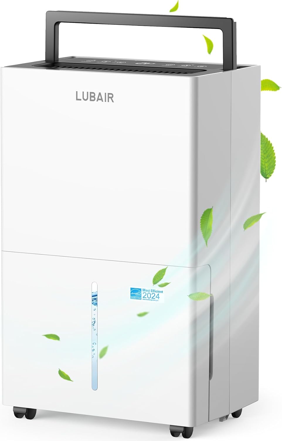 LUBAIR 52 Pint Energy Star dehumidifier for home basements and large rooms up to 4,500 square feet